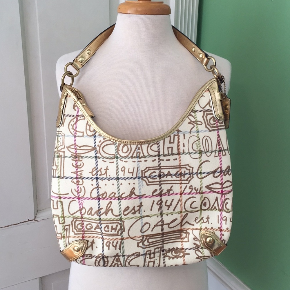 Coach Heritage Graffiti Tattersall Purse